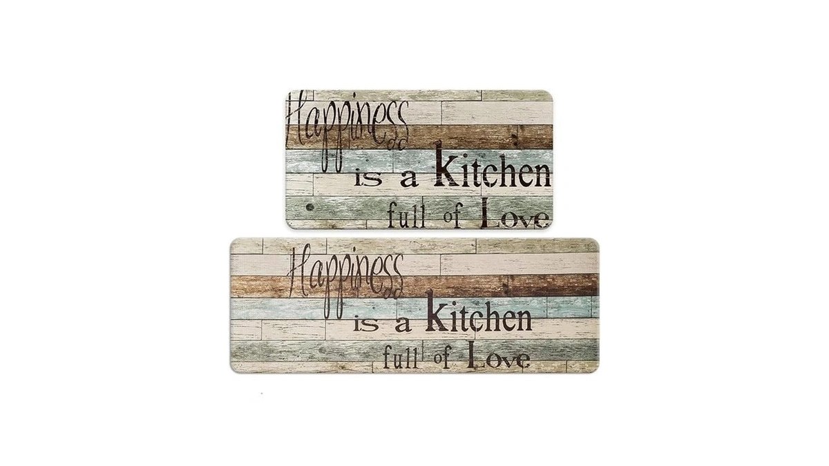 Freshmint Farmhouse Kitchen Mats Sets 2 Piece Cushioned Comfort Mat