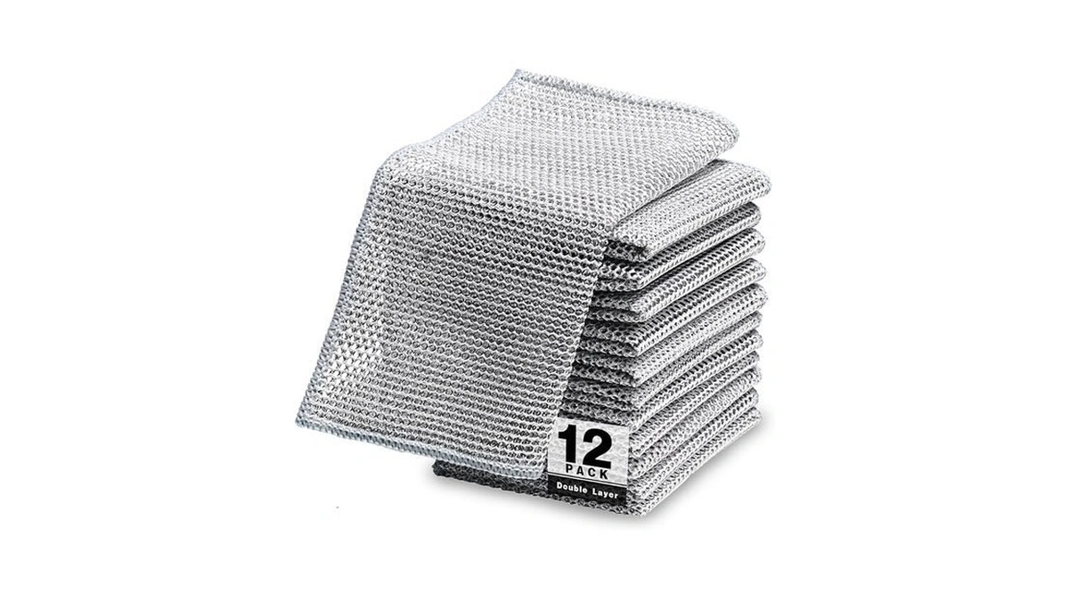 Nestly 12 Pcs Non Scratch Wire Dishcloth,multi Purpose Wire Dishwashing