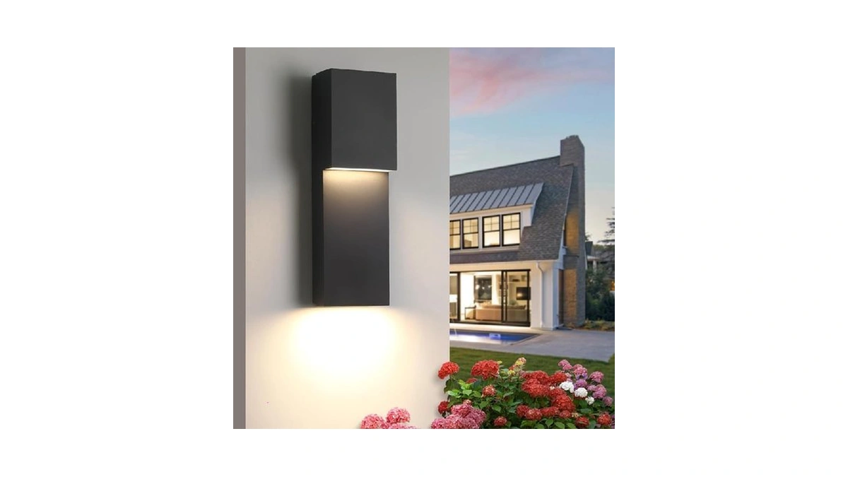 Fire Wolf Modern 16" 18w Led Outdoor Wall Sconce,dual-source Front