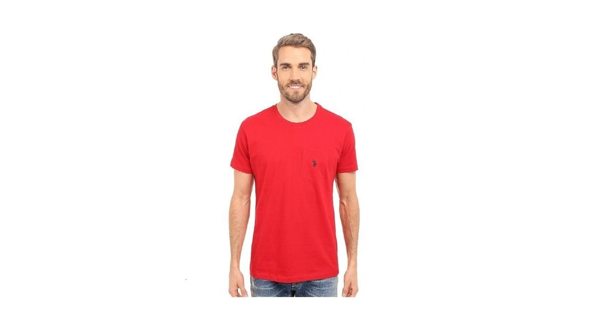 U.s. Polo Assn. Men's Crew Neck Pocket T-shirt With Small