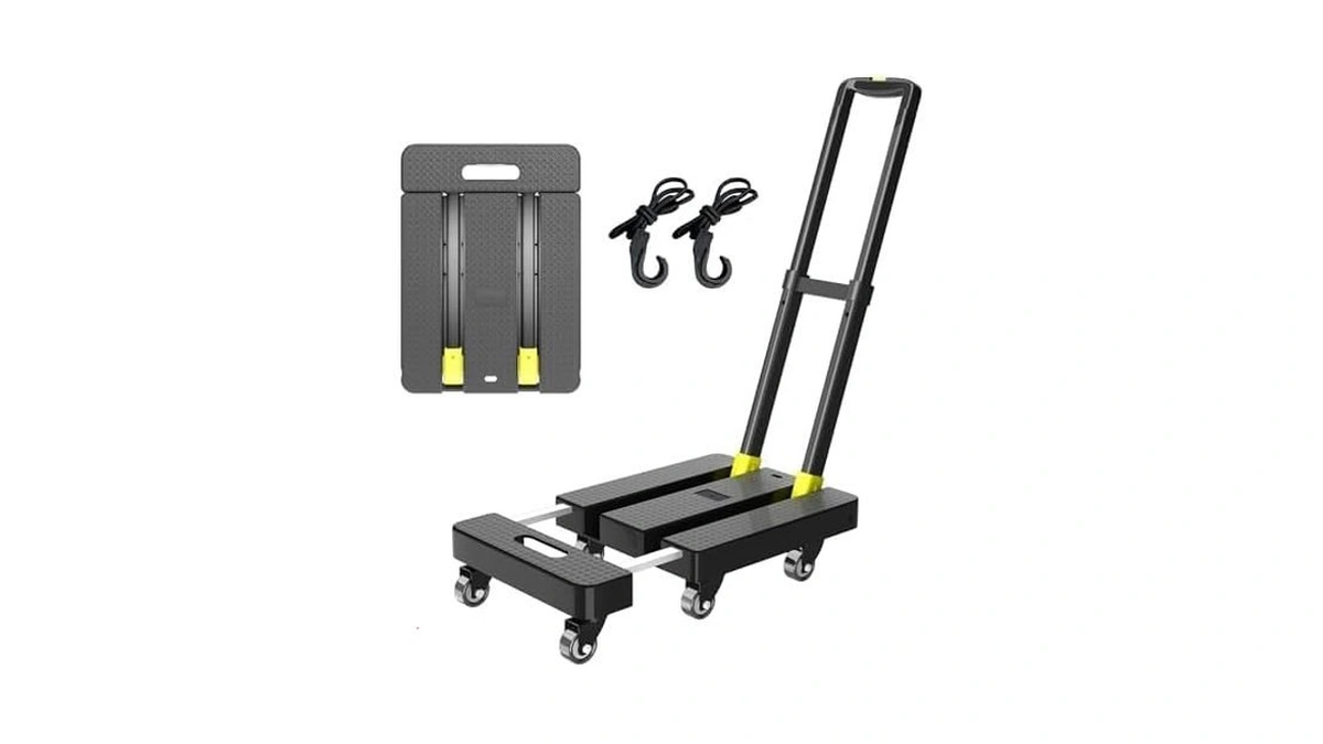 Folding Hand Truck, 500 Lbs Heavy Duty Foldable Dolly Cart