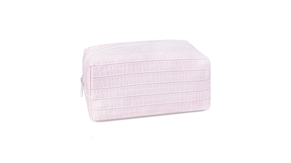 Stardw Striped Cotton Makeup Bag, Cute Cosmetic Pouch With Canvas