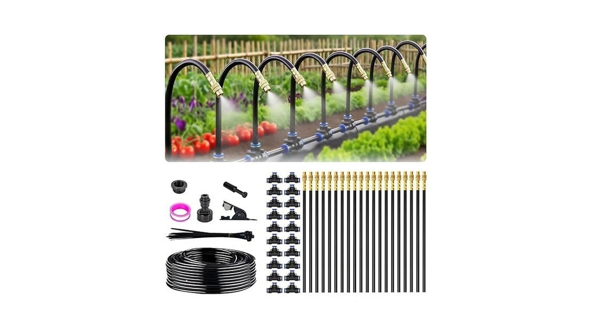 65ft 5/16 Inch Drip Irrigation System For Garden, 2025-upgrade High-flow