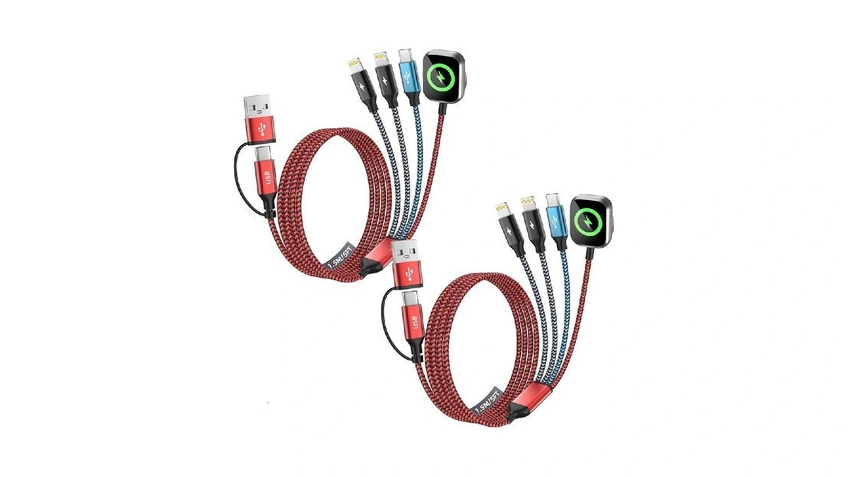 Travel Essentials 4in2 Multi Charging Cable For Iphone Watch Charger,usb