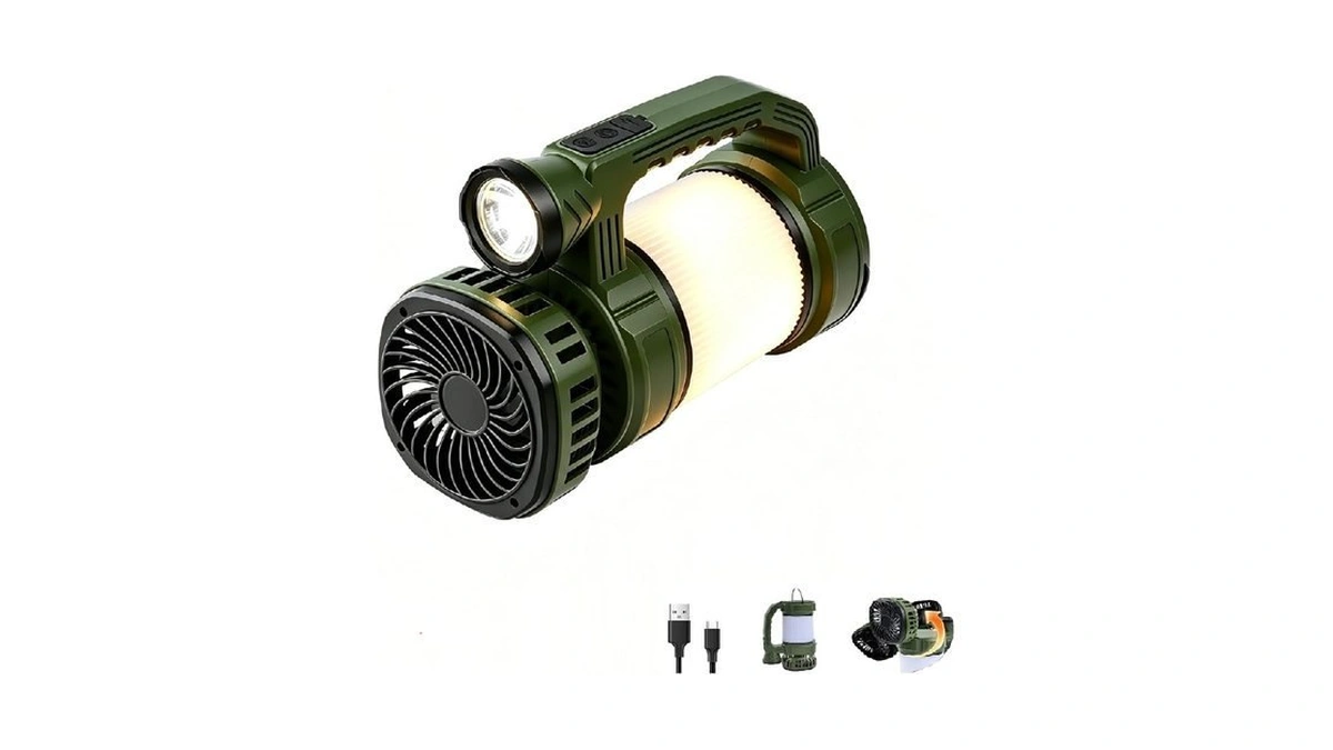 Led Camping Lantern Rechargeable, Portable Lantern 6000mah, Camping Fan With