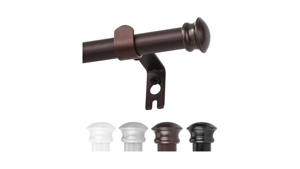 Corklatta Bronze Curtain Rods For Windows 30 To 116 Inches