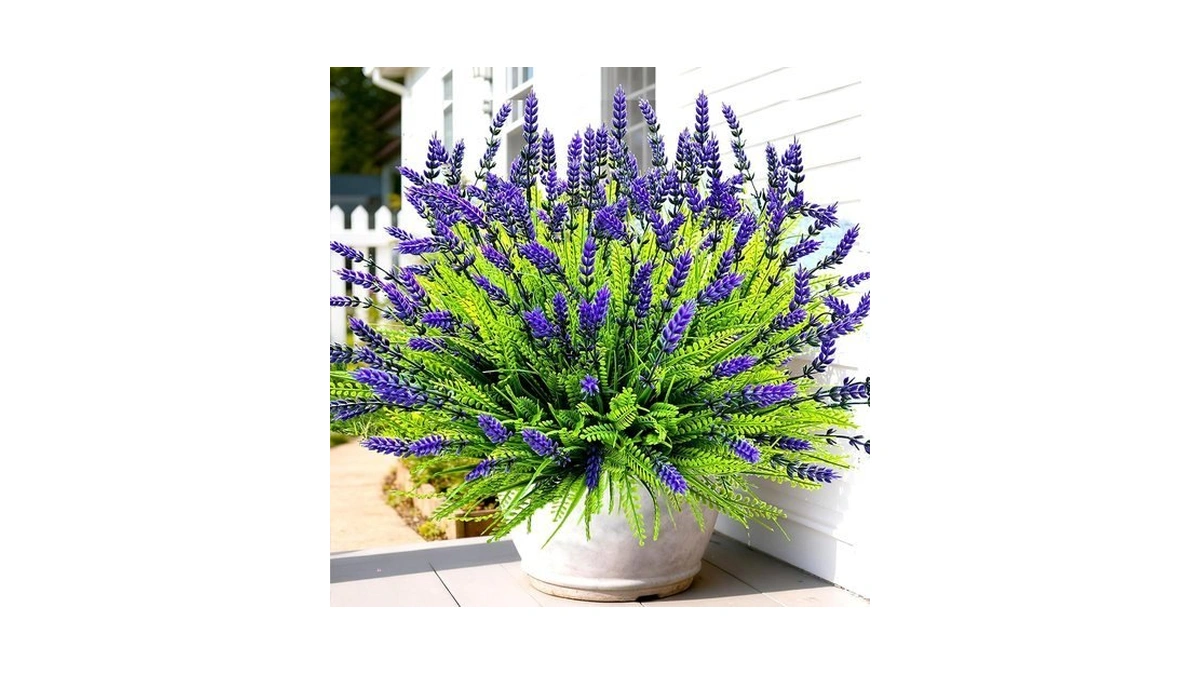 Thinktral 17.8" Artificial Faux Outdoor Plants Uv Resistant No Fade