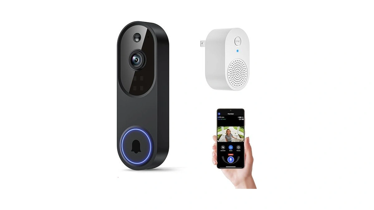 Orbitell 1080p Wireless Wi-fi Video Doorbell Camera With Two Way