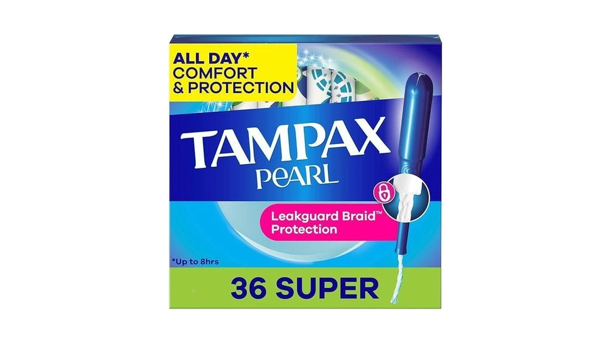 Tampax Pearl Tampons For Women, With Leakguard Braid, Super Absorbency,