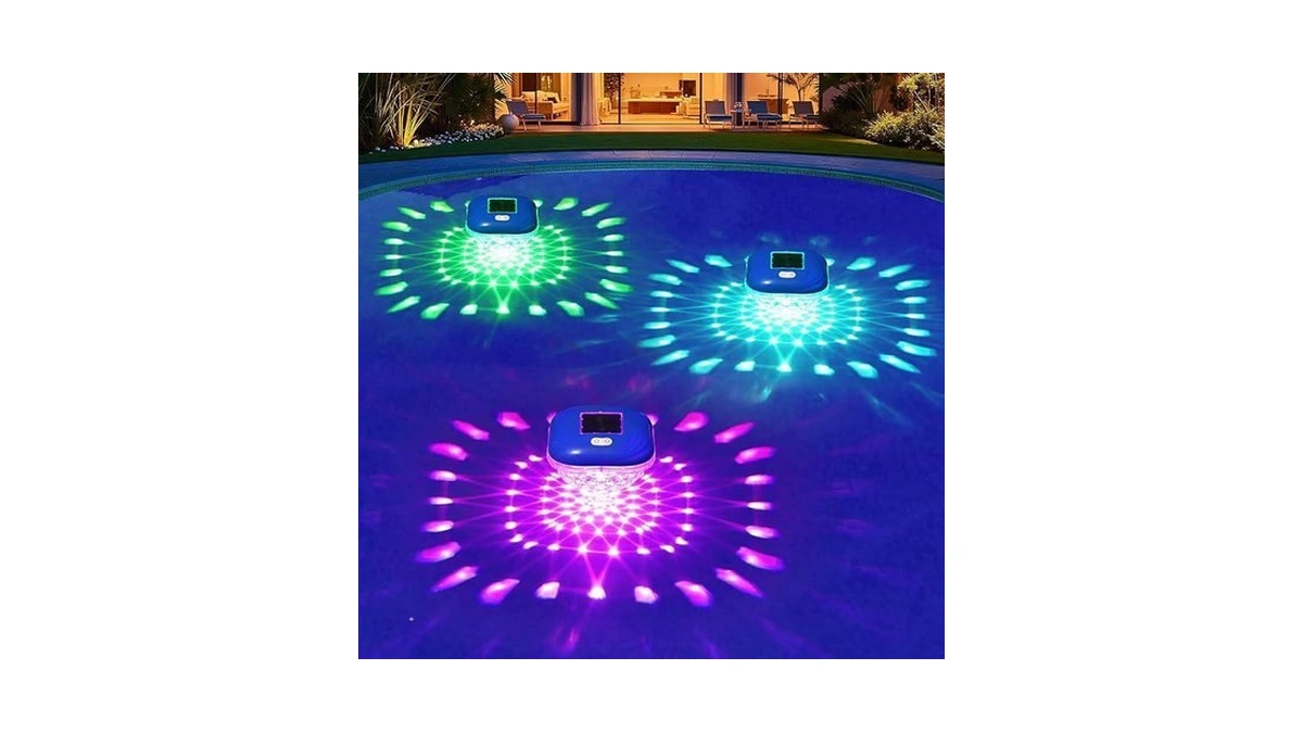 Floating Pool Lights, Rgb Color Changing Solar Pool Light That