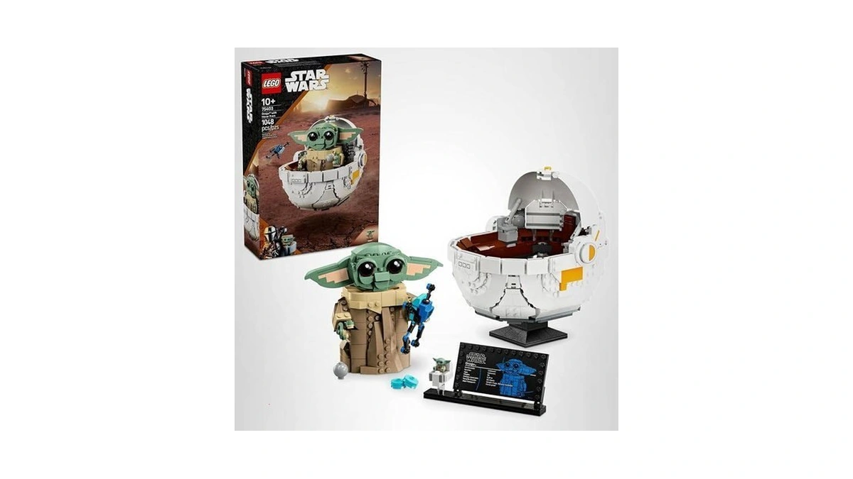 Lego Star Wars Grogu With Hover Pram Building Toy Set