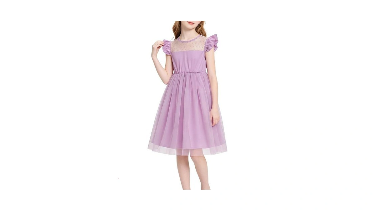 Glorycat Flower Girls Dress Pink Wedding Guest Dress Summer Ruffled