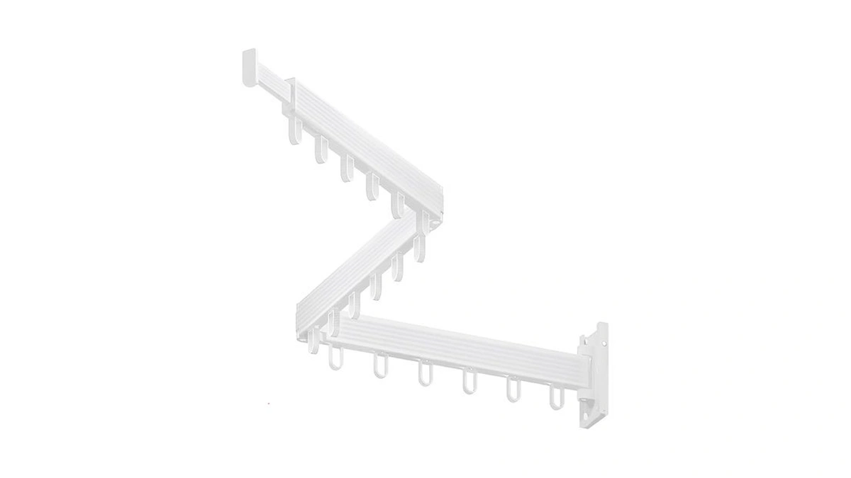 Modernoikos Foldable Wall Mounted Clothes Drying Rack For Laundry, White
