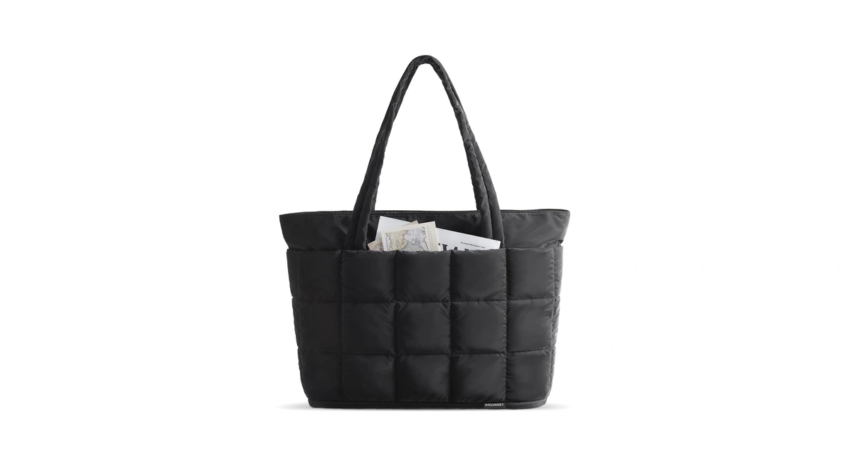 Bagsmart Expandable Tote Bag For Women, Puffer Work Tote Handbag,