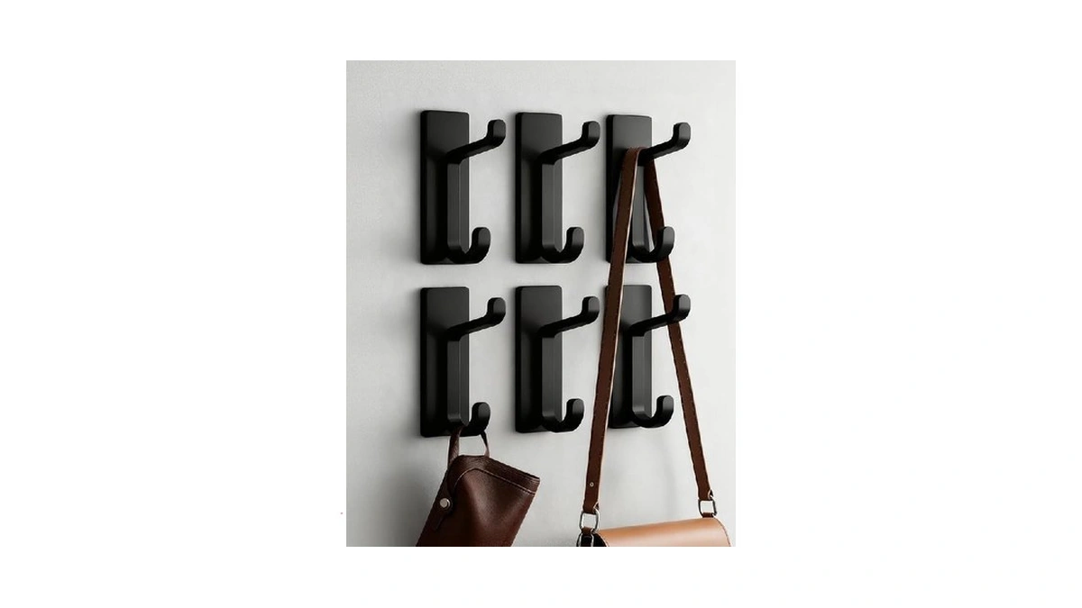 Ylitreus Self Adhesive Wall Hooks, 6 Pack Coat Hooks Wall