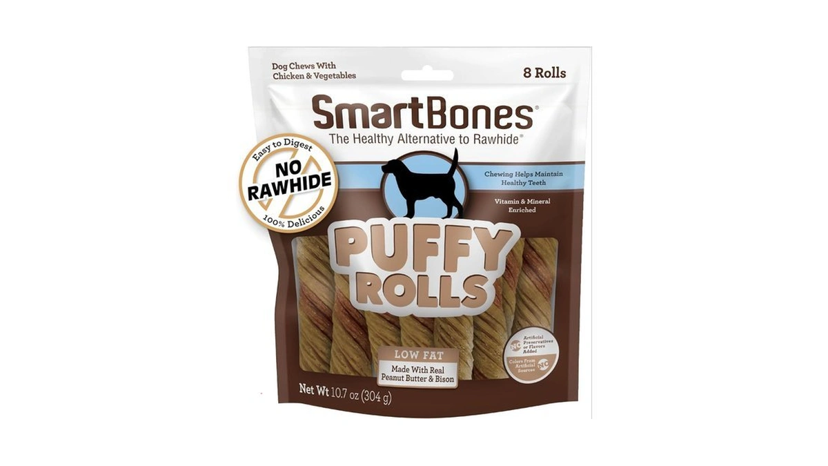 Smartbones Puffy Rolls Chews For Dogs, 8 Count, Treat Your