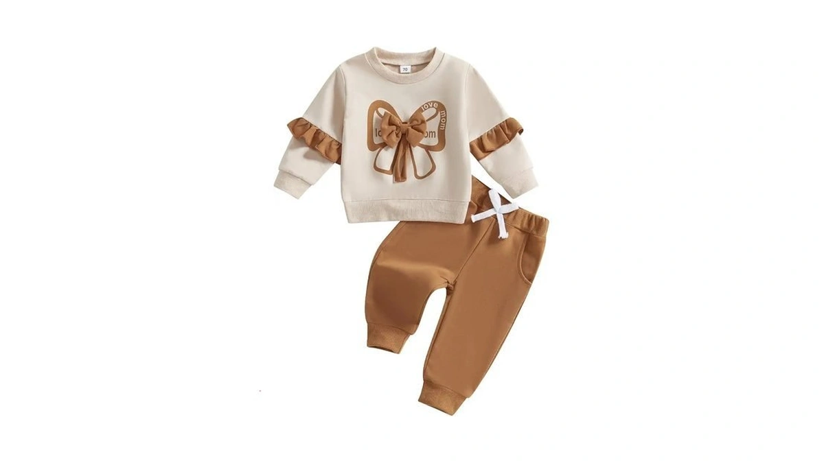 Fybitbo Infant Baby Girl Fall Winter Clothes Ruffle Long Sleeve