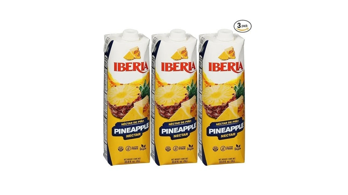Iberia Pineapple Nectar, 33.8 Fl Oz, (pack Of 3)