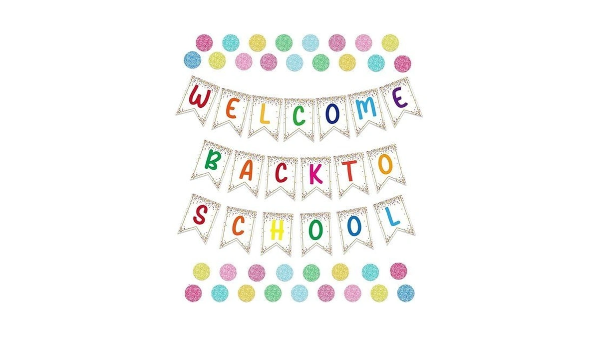 Flyab Welcome Bulletin Board Decorations - 55 Pcs Confetti Pennants