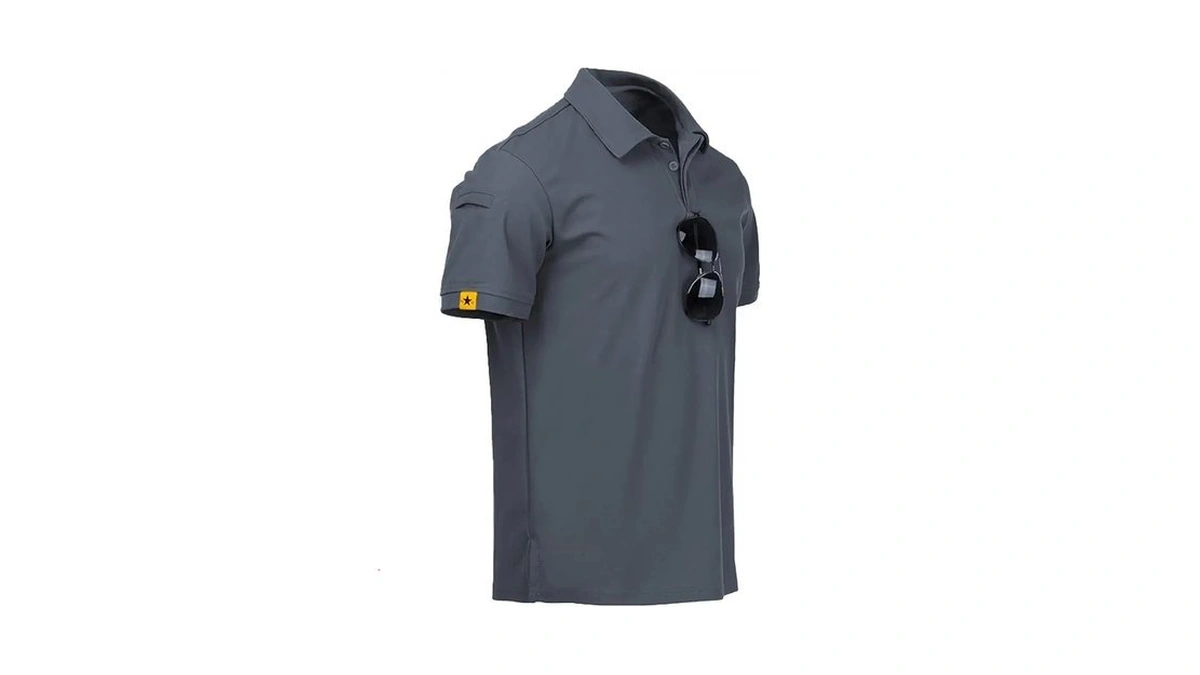 Zity Mens Polo Shirt Short Sleeve Sports Tactical T-shirt Athletic