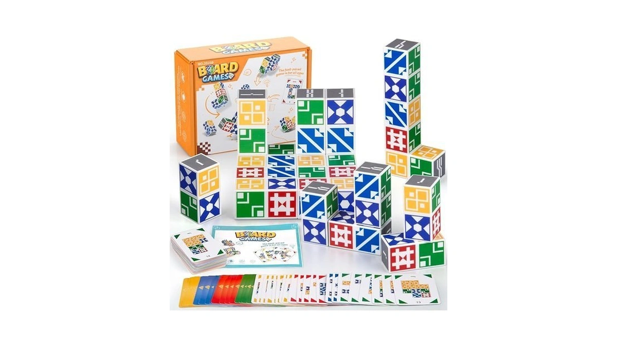 Iblotime Shape Color Rush Board Game Easter Strategic Pattern Matching