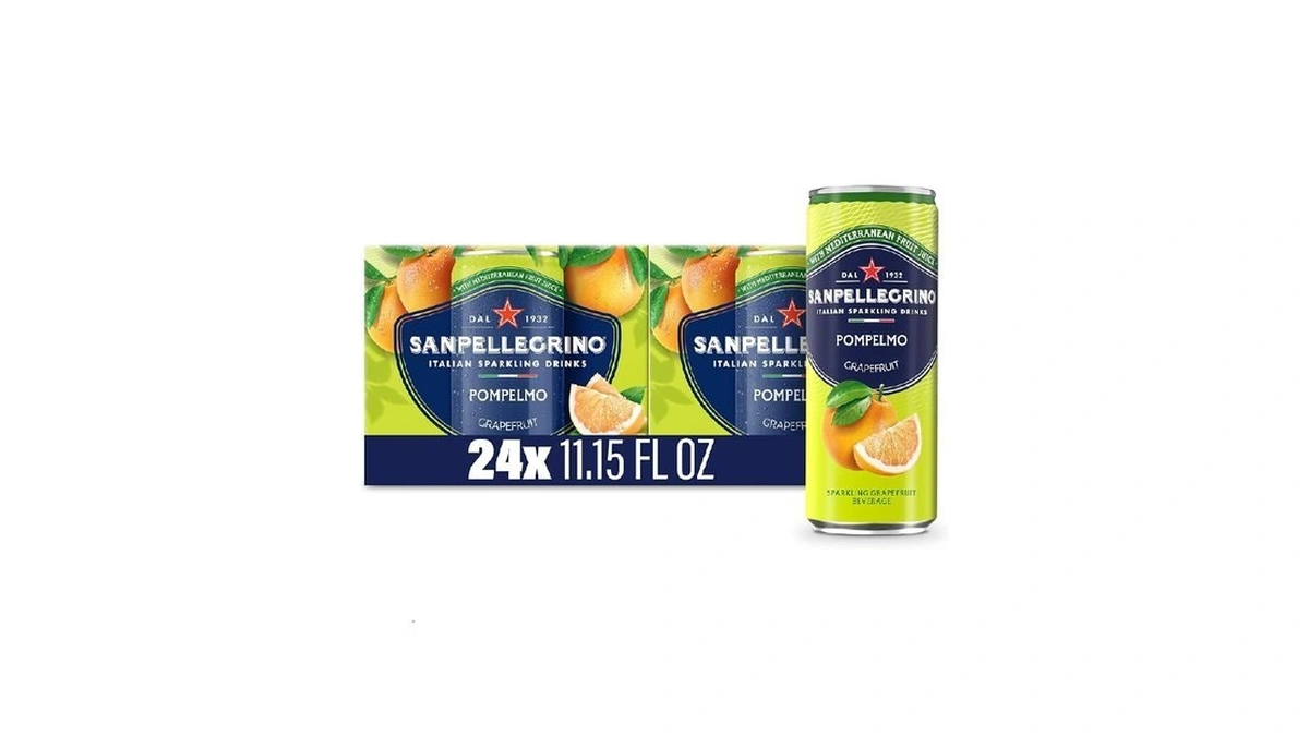 Sanpellegrino Italian Sparkling Drink Pompelmo, Sparkling Grapefruit Beverage, 24 Pack