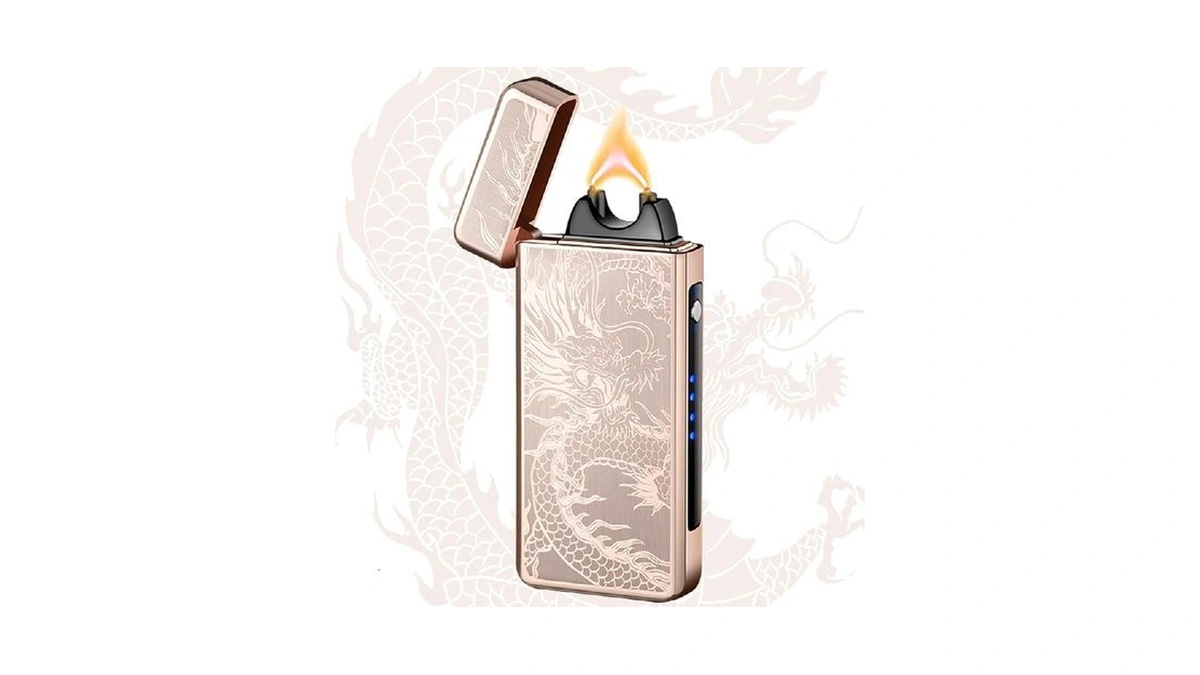 Tikiuki Dragon Electric Arc Lighter Usb C Rechargeable Plasma Lighter