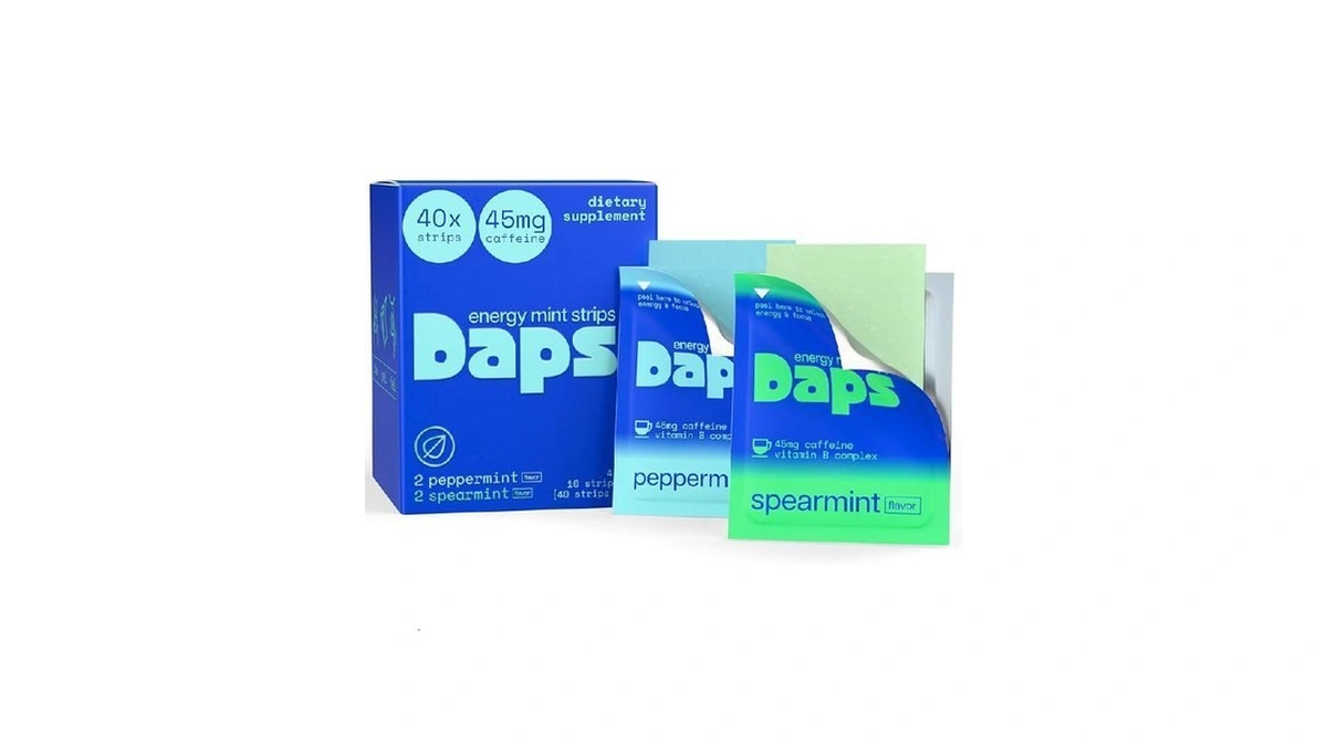 Daps Mint Energy Strips - 45mg Natural Caffeine + B-vitamins