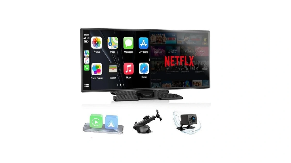 Lamtto Upgraded 11'' Wireless Carplay Screen With Net-flix Youtube Apps