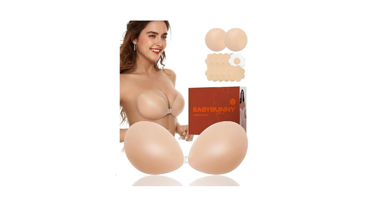 Easybunny Silicone Adhesive Bra Strapless Invisible Push Up Ultra Sticky