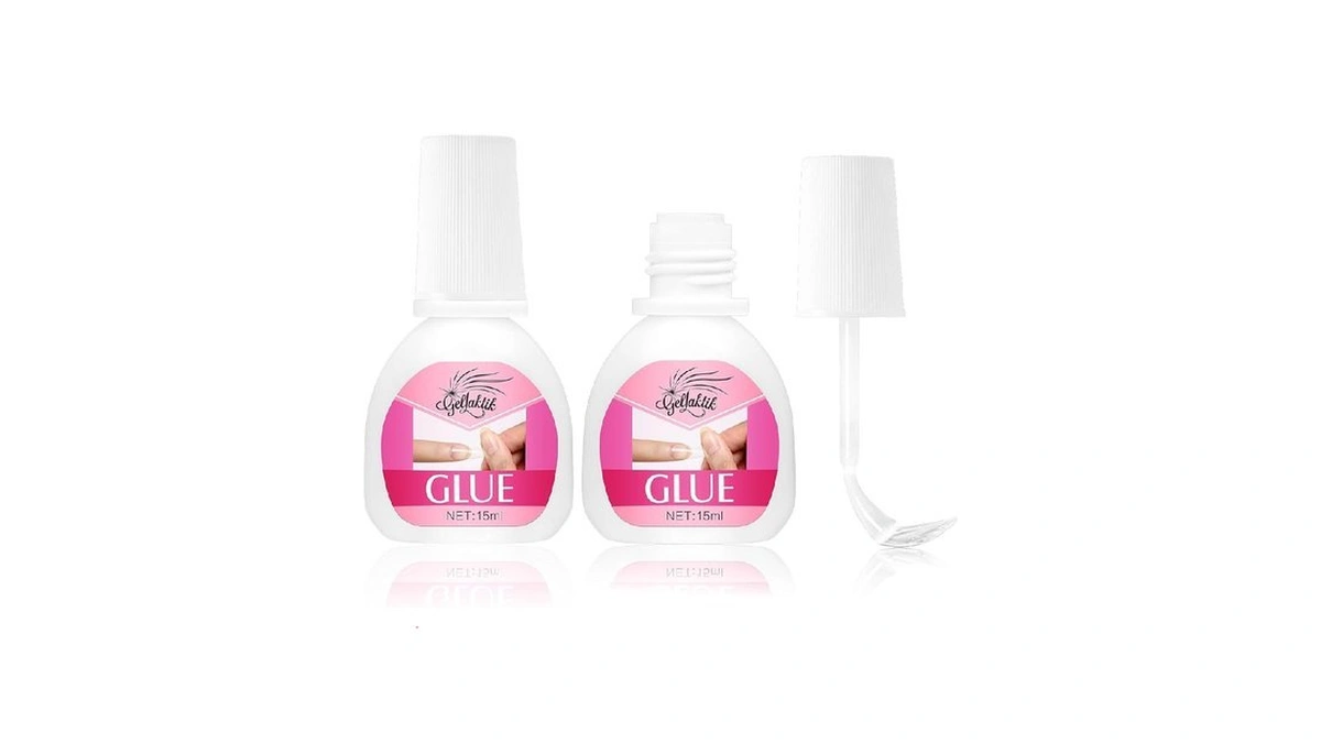 Gellaktik Super Strong Nail Glue For Press On Nails, 2x15ml