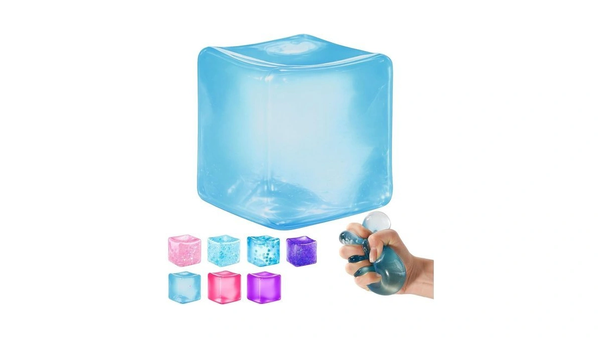 Ice Cube Squishy Fidget Toy – Slow Rise Squeeze Sensory