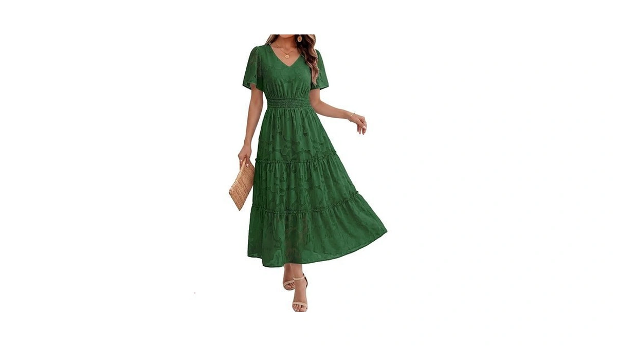 Caracilia Womens 2026 Spring Wedding Guest Maxi Dress Summer Boho