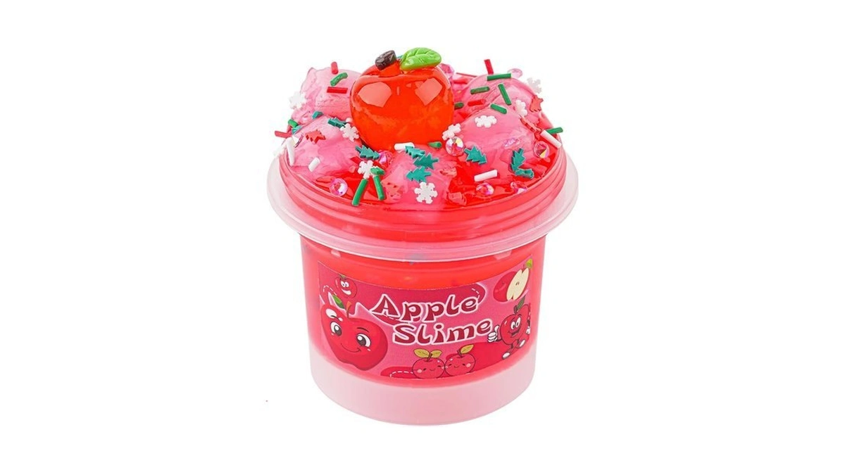 Christmas Stocking Stuffers For Kids, Apple Red Clear Slime With