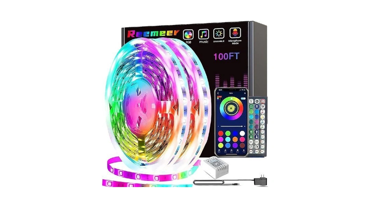 Reemeer Led Lights 100ft Smart App Control Music Sync Strip