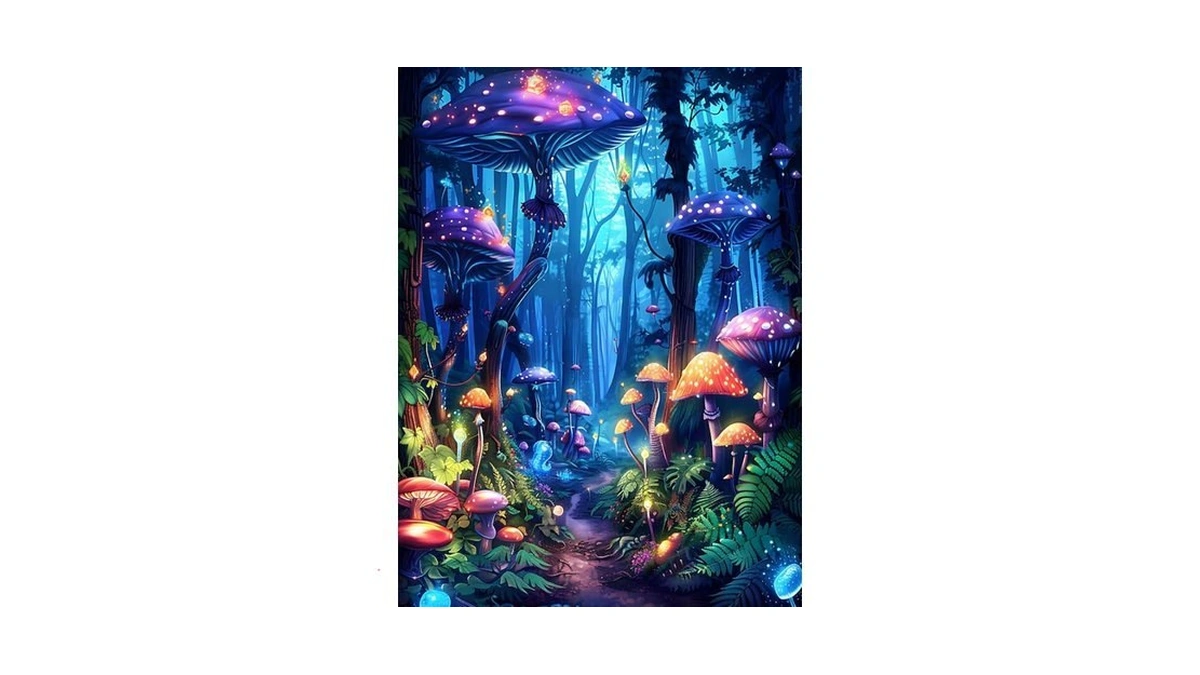 Arttoplus Enchanted Mushroom Diamond Art Kits For Adults- Mushroom Forest