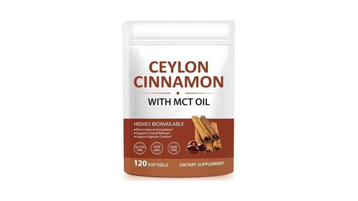 Uxenphxf Ceylon Cinnamon Capsules With Mct Oil, High Absorption Formula,