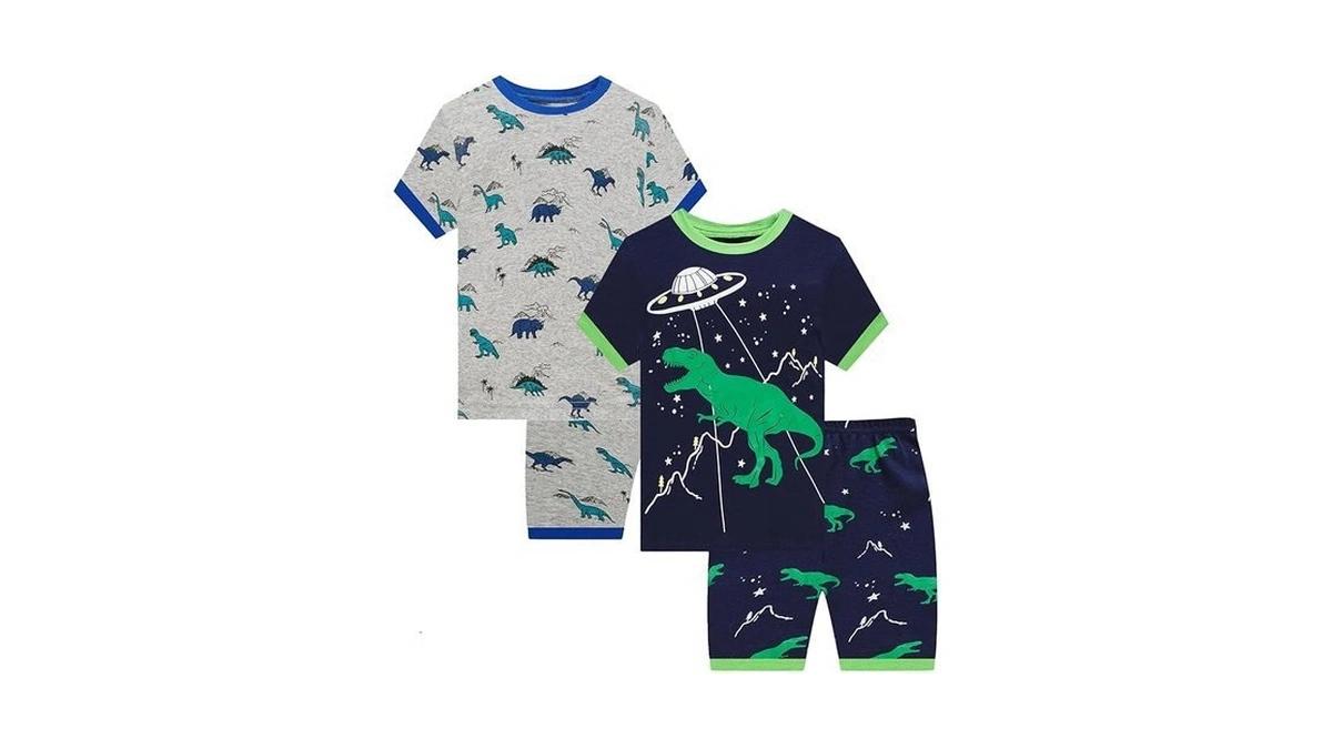 Little Bety Cotton Pajamas Boys Short Dinosaur Clothes Toddlers Dinosaur