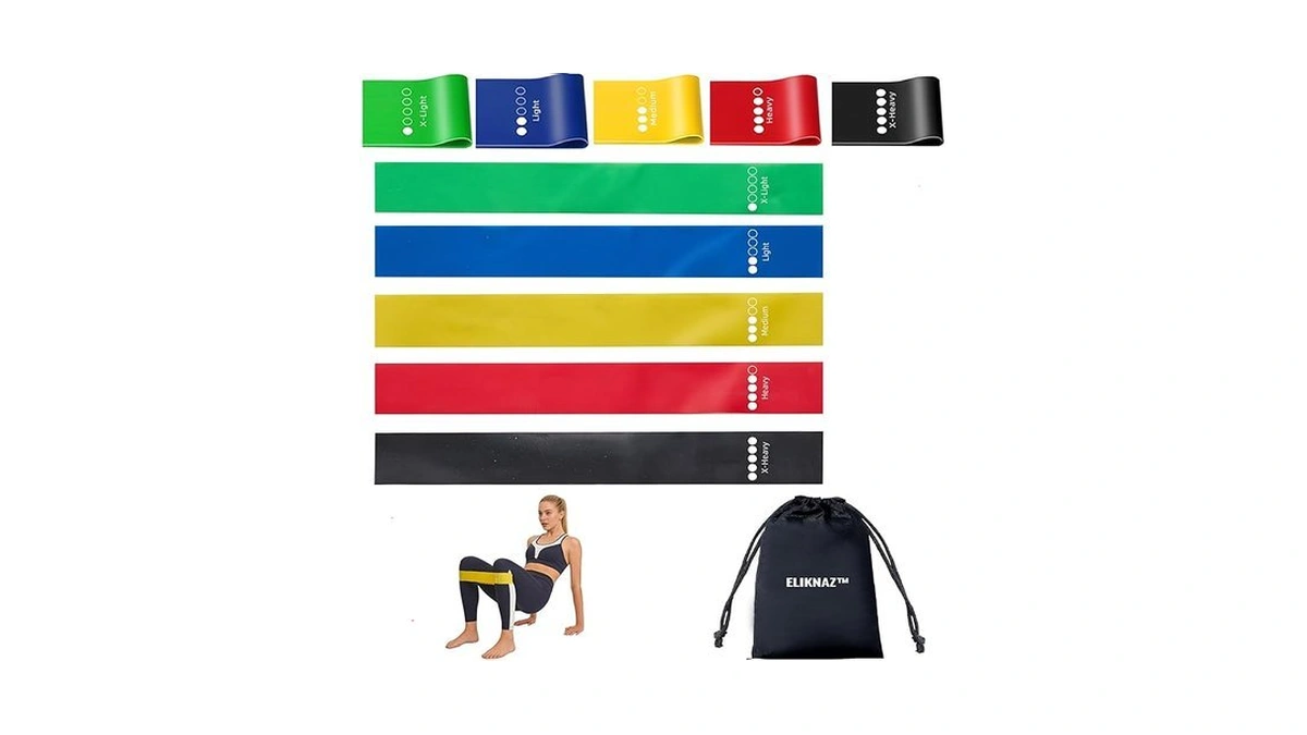 Eliknaz Resistance Loop Bands, Exercise Bands,multi Resistance Levels,carry Bag, Wrist,