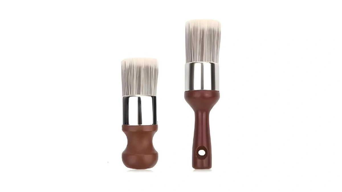 2pcs Furniture Salve Brush, Soft Bristles & Ergonomic Handle Leather