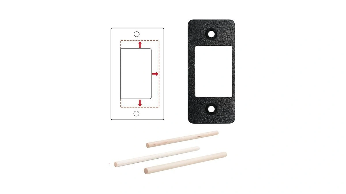 Mosecyou Deadbolt Restorer Strike Plates Narrow Side And Large Hole,