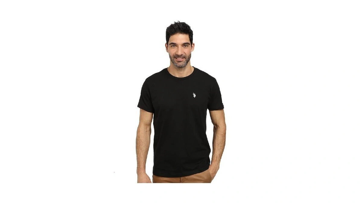 U.s. Polo Assn. Men's Crew Neck Small Pony T-shirt, Black,