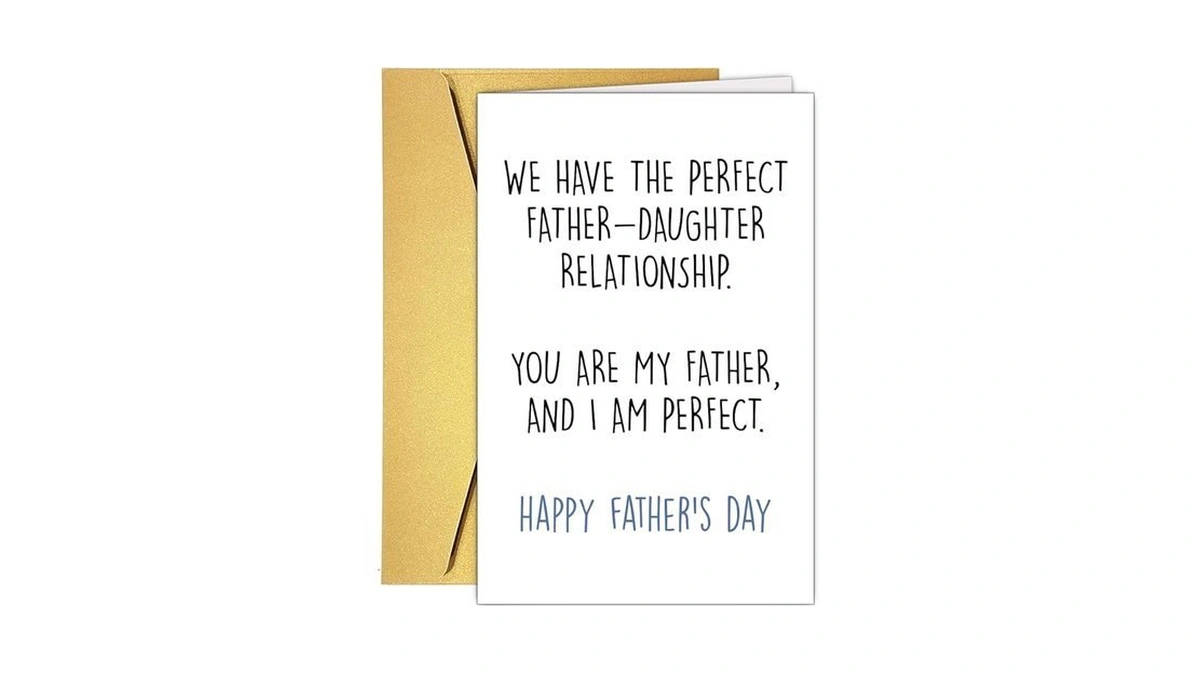 Uuefktn Funny Father's Day Card From Daughter, Humorous Father-daughter Relationship