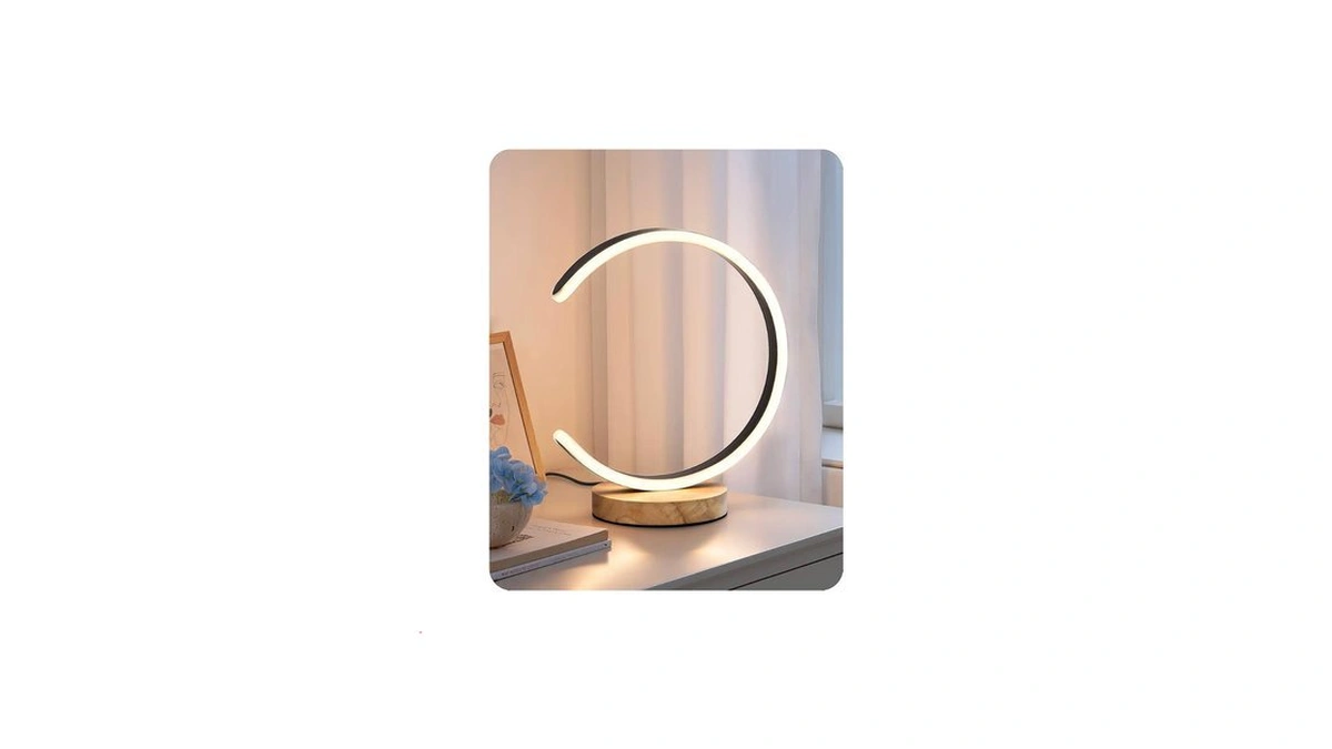 Edishine Led Table Lamp, C-shaped Modern Lamps For Nightstand With