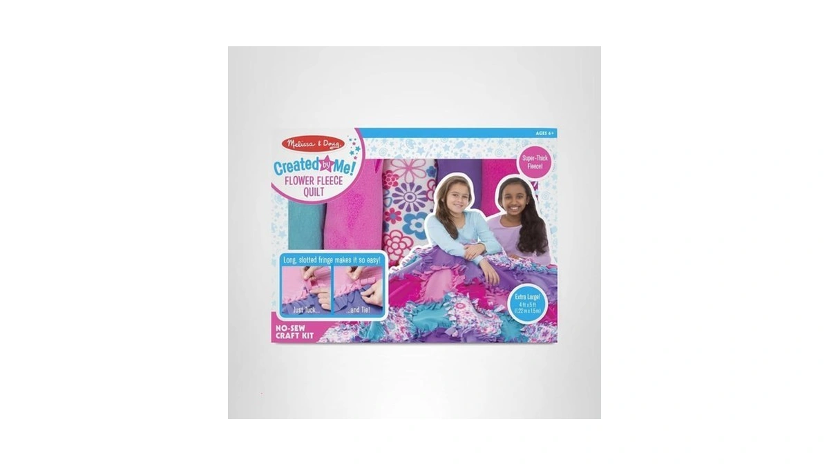 Melissa & Doug Created By Me! Flower Fleece Quilt No-sew