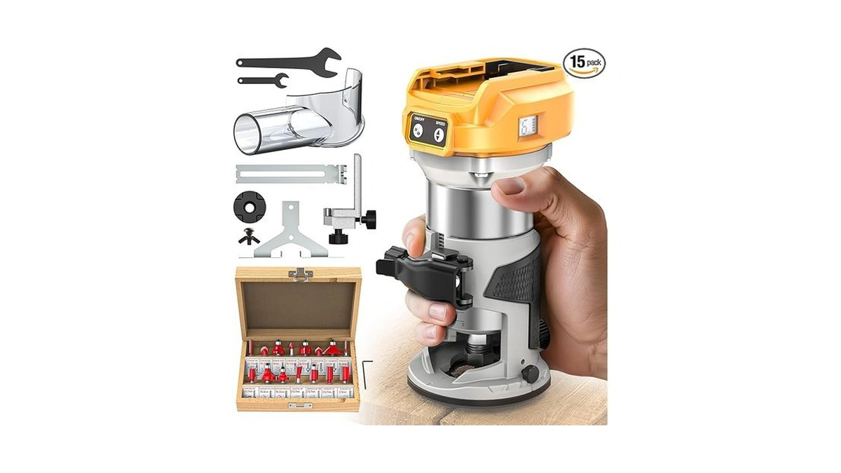 Mtiolhig Cordless Compact Router Compatible With Dewalt 20v Battery, With