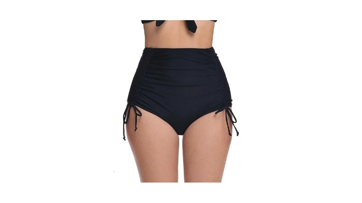 Cocopear High Waisted Bikini Bottoms For Women Adjustable Tie-side Bathing