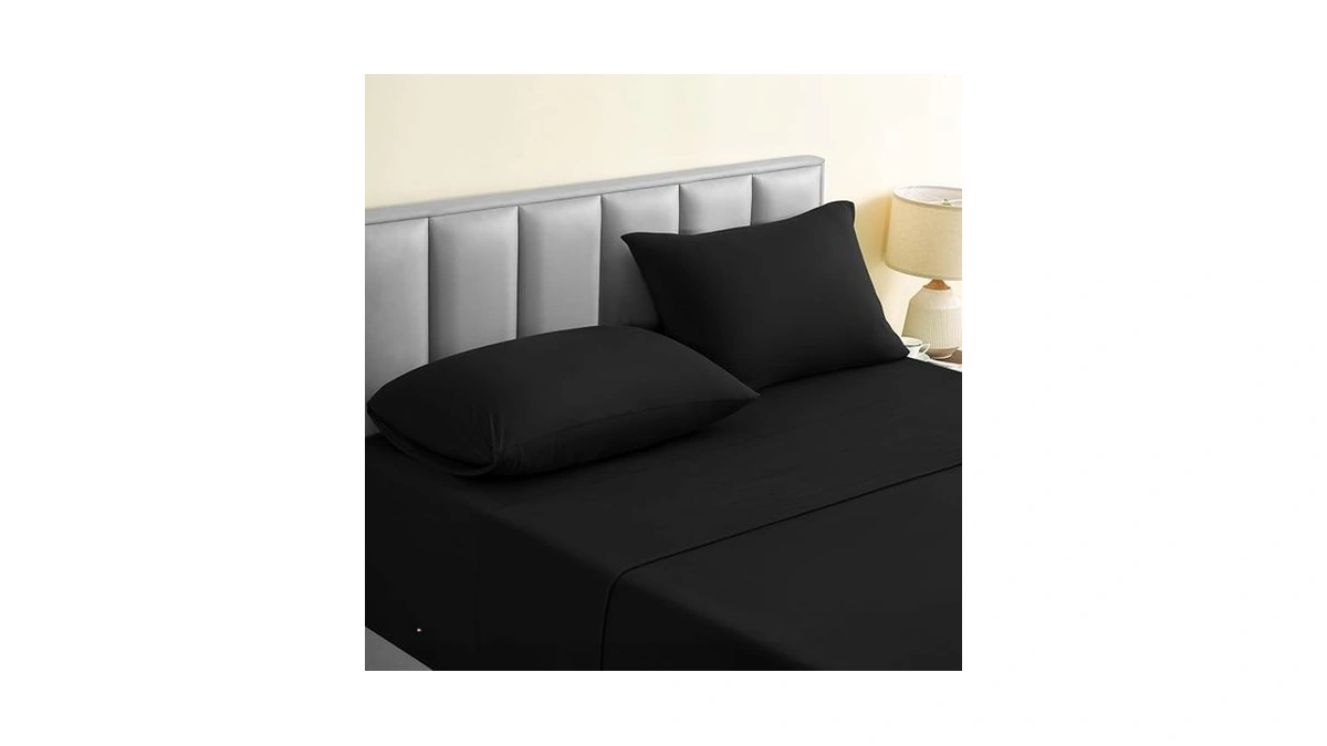 Bysure Jersey Knit Twin Sheets Set 4 Pieces, Stretch Super