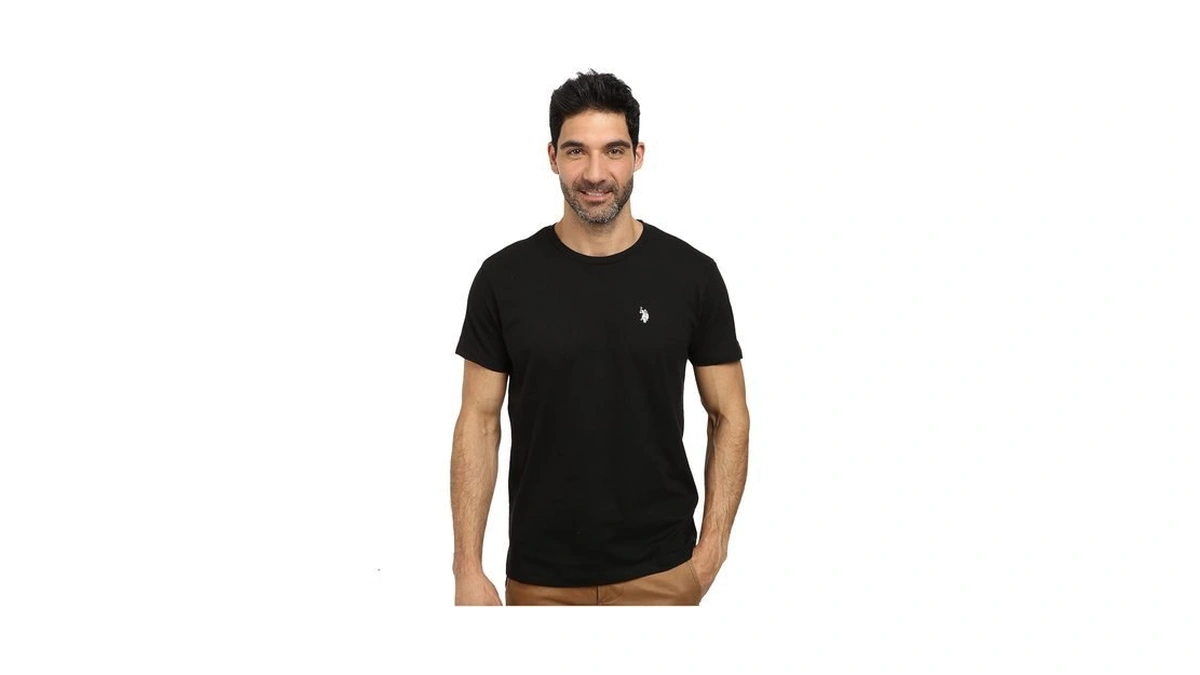 U.s. Polo Assn. Men's Crew Neck Small Pony T-shirt, Black,