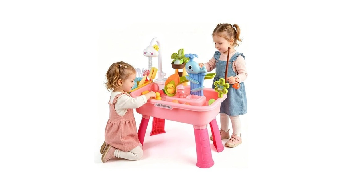 Ploomi Upgraded Toddler Sand Water Table Toy With Electric Water